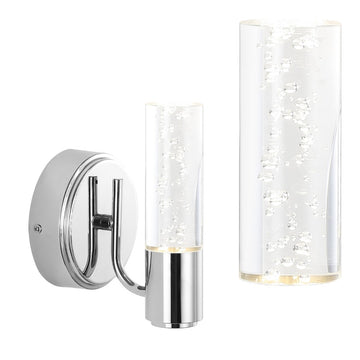 Bolha Minimalist Modern Bubble Acrylic/Iron Integrated LED Vanity Light - JONATHAN Y